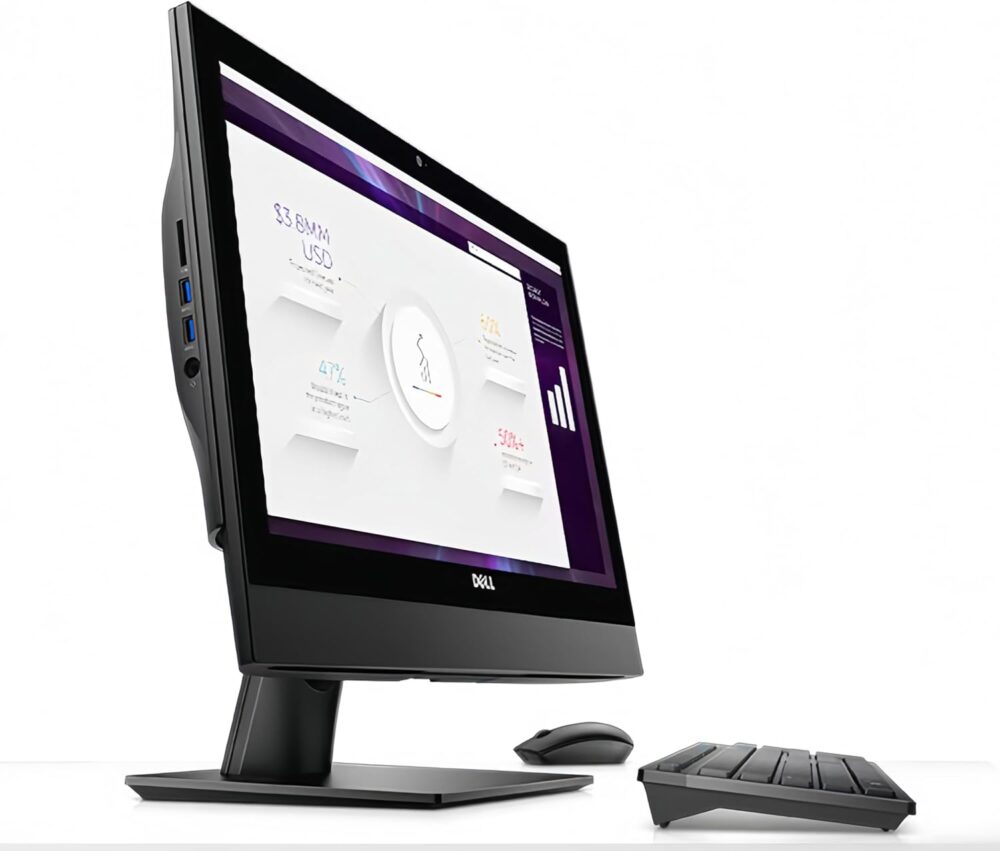 Dell OptiPlex 5250 All-in-One Desktop Computer, 21.5" FHD(1920x1080), Intel G4560 3.5GHz, 8GB RAM, 256GB SSD, Keyboard&Mouse, WiFi, Windows 10 pro(Renewed) - Image 3