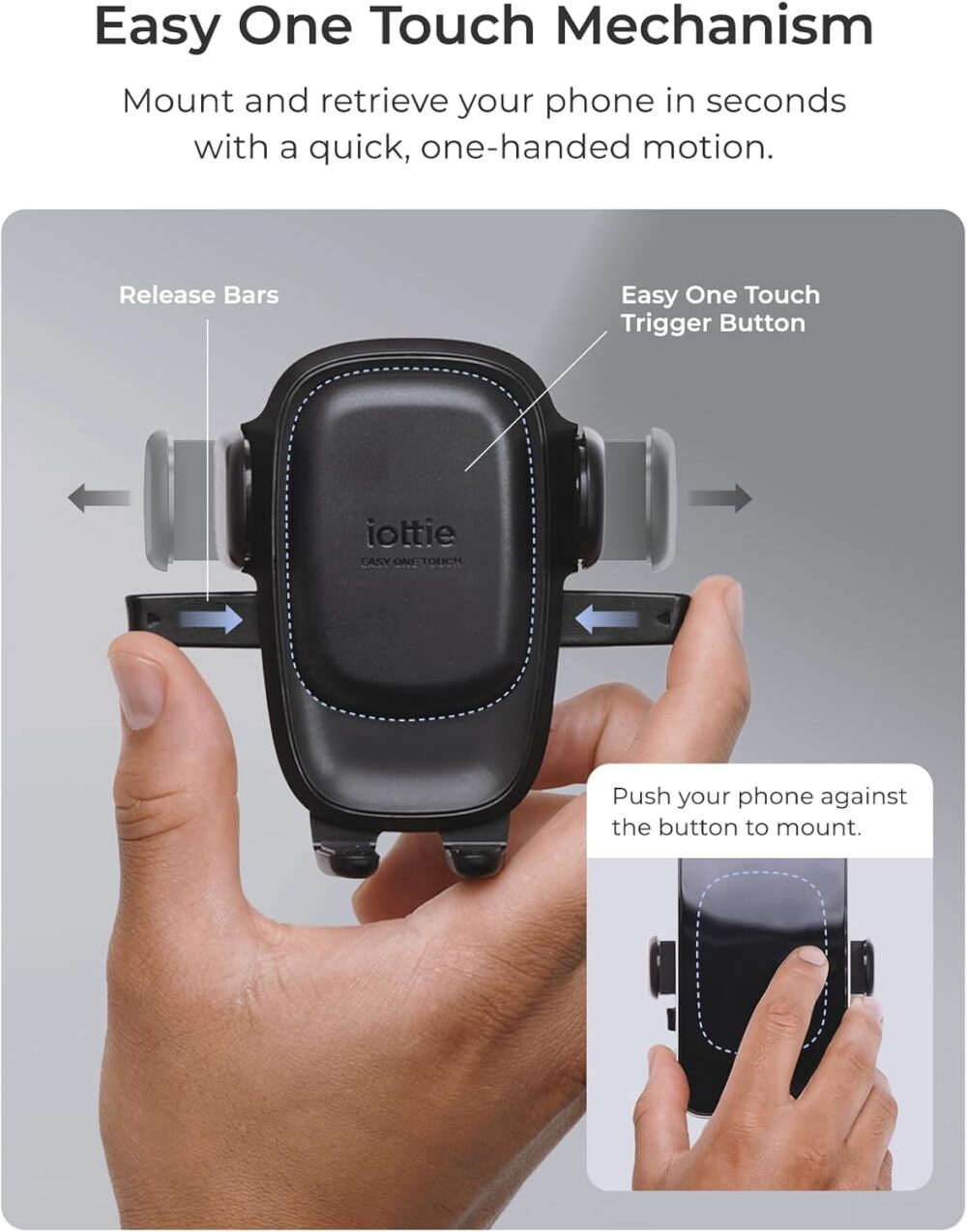 iOttie Easy One Touch Advanced Universal Car Mount Dashboard & Windshield Suction Cup Phone Holder for iPhone Samsung, Google, All Smartphones - Image 3