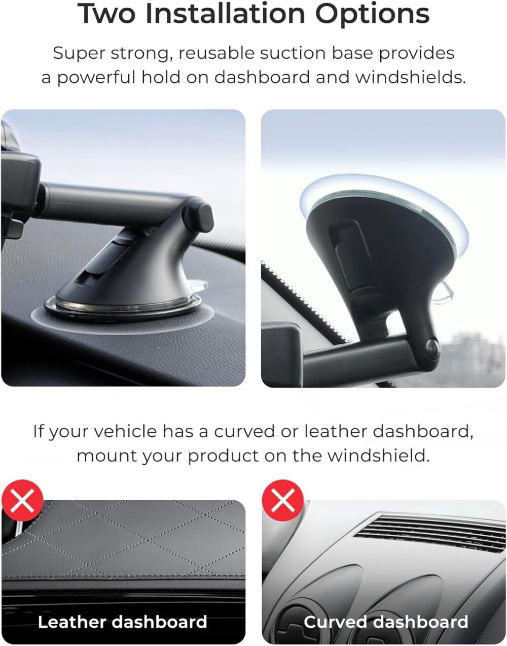 iOttie Easy One Touch Advanced Universal Car Mount Dashboard & Windshield Suction Cup Phone Holder for iPhone Samsung, Google, All Smartphones - Image 7