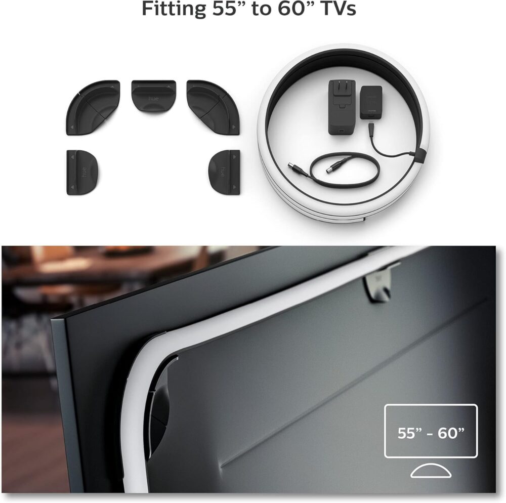 Philips Hue Play Gradient 55" Smart TV Light Strip - Flowing Multicolor LED Color-Changing TV BackLight - Sync with TV, Music, and Gaming - Requires Bridge and Sync Box - Control with App or Voice - Image 3