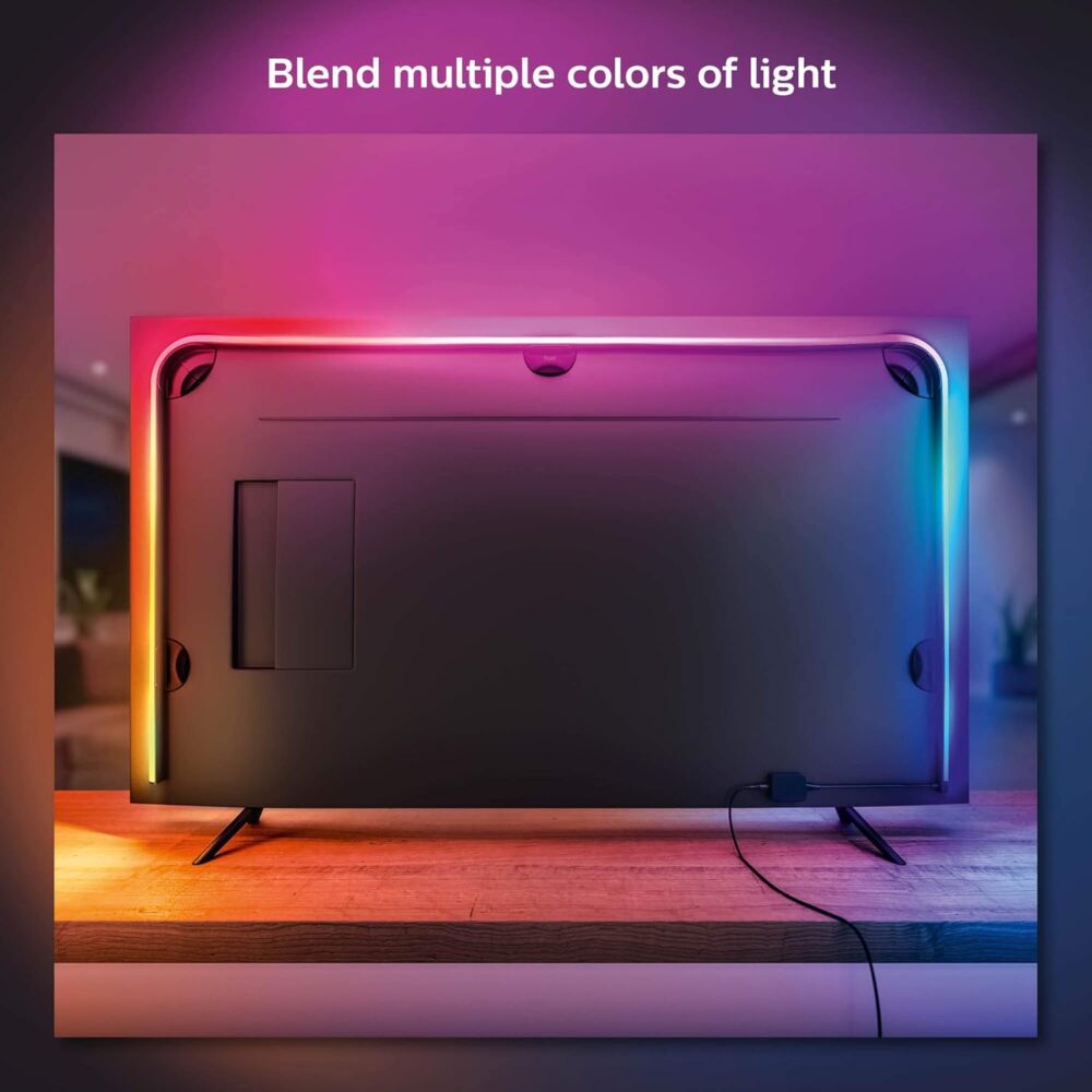 Philips Hue Play Gradient 55" Smart TV Light Strip - Flowing Multicolor LED Color-Changing TV BackLight - Sync with TV, Music, and Gaming - Requires Bridge and Sync Box - Control with App or Voice - Image 4