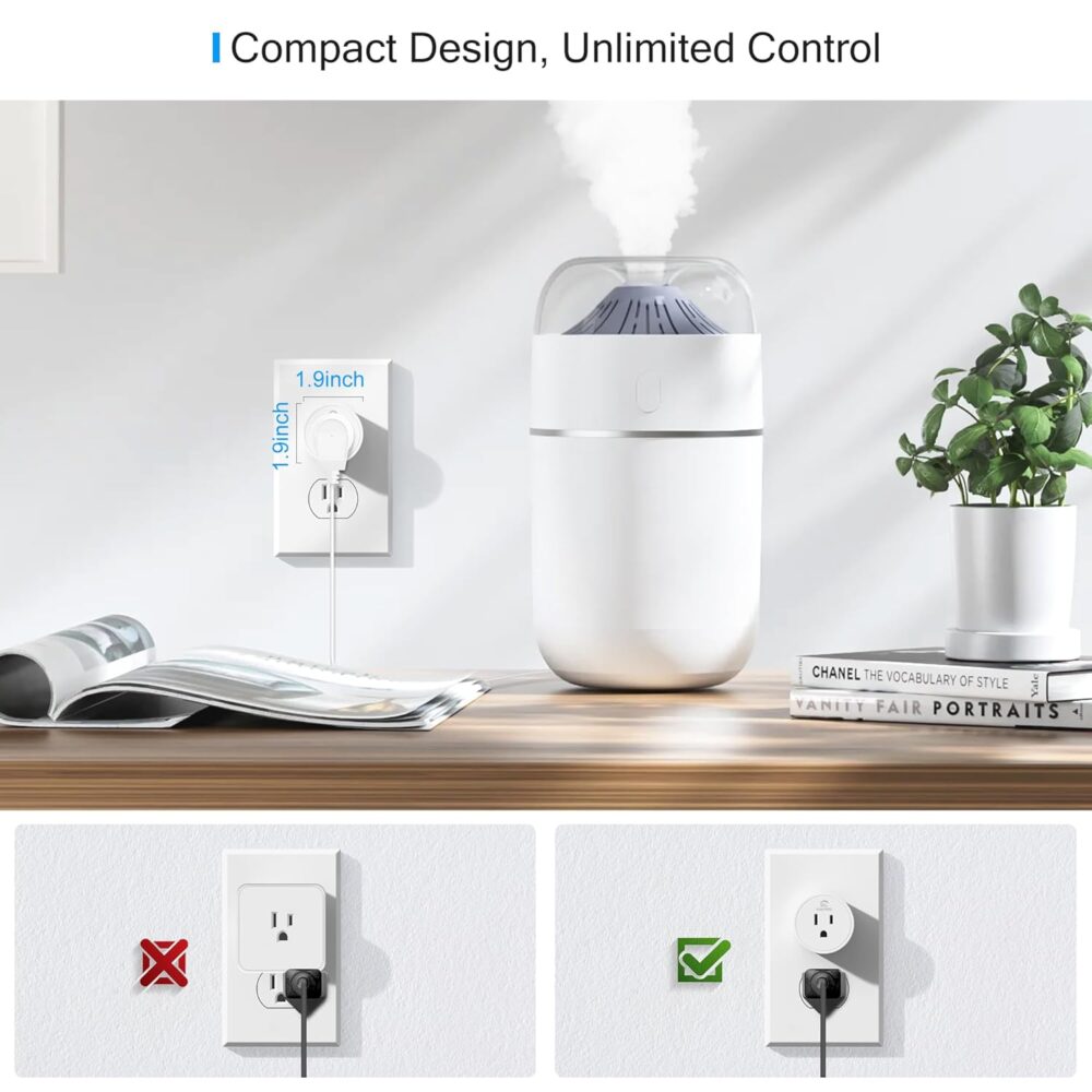 EIGHTREE Smart Plug, Smart Plugs That Work with Alexa and Google Home, Compatible with SmartThings, Smart Outlet with WiFi Remote Control and Timer Function, 2.4GHz Wi-Fi Only, 4 Packs - Image 4