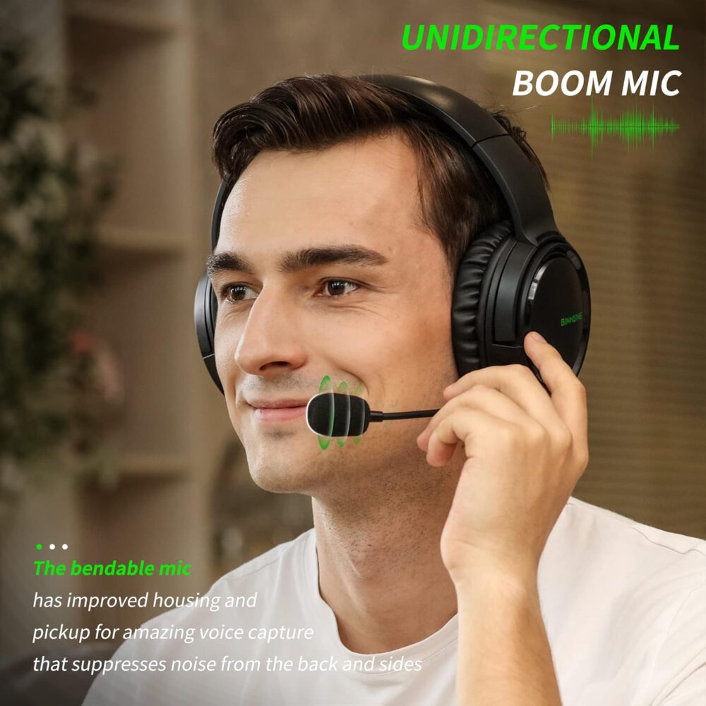 BINNUNE Gaming Headset with Mic for Xbox Series X|S Xbox 1 PS4 PS5 PC NS, Wired Audifonos Gamer Headphones with Microphone for Xbox 1 PS 4|5 - Image 4