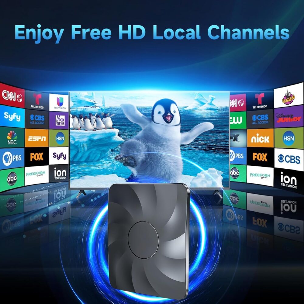 2025 Digital Antenna for Smart TV Indoor, 2200+ Miles Long Range HD TV Antenna for Local Channels with Signal Booster Amplifier, Support 8K 4K 1080p for All TVs - 38FT Coax Cable - Image 4