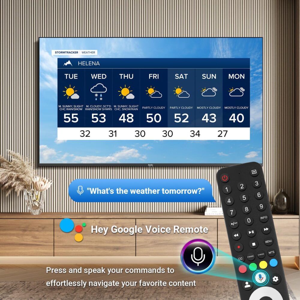 32 Inch 720P HD Smart TV with Google TV, Full HD Slim Design LED Smart TV or Monitor with HDMI, Dolby Audio, Voice Remote, Stream Live(2024 Model) - Image 5