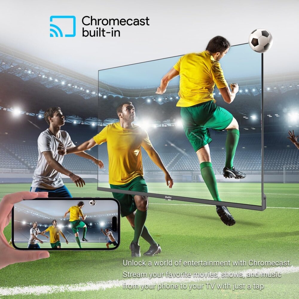 32 Inch 720P HD Smart TV with Google TV, Full HD Slim Design LED Smart TV or Monitor with HDMI, Dolby Audio, Voice Remote, Stream Live(2024 Model) - Image 6