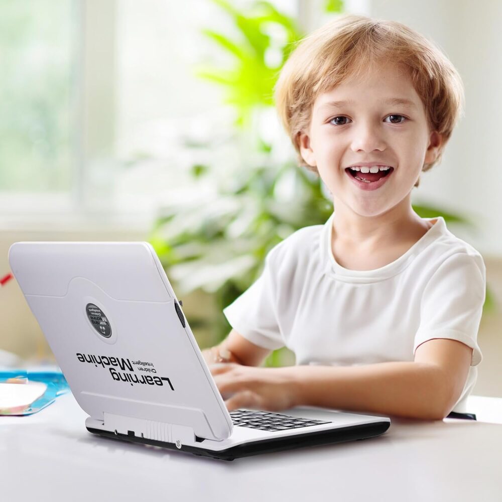 LESHITIAN Kids Laptop - 80 Learning Modes to Learn Alphabet, Words, Mathematics, Play Games and Music - Toy for Children Ages 5+ - Image 7