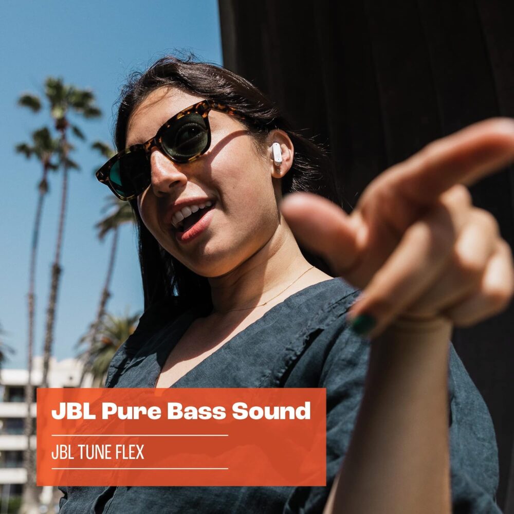 JBL Tune Flex - True Wireless Noise Cancelling Earbuds (Black), Small - Image 3