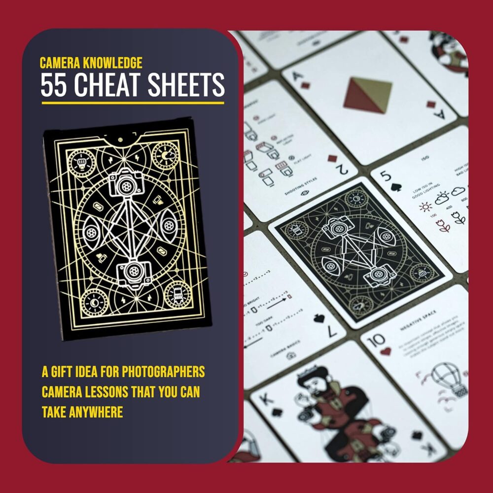 The Photography Deck - Photography Cheat Sheet Cards - Camera Settings Cheat Sheets - Photography Idea Cards - Essential Shooting Guide - Photography Tips Reference Card - Quick Tip Photo Cards - Image 6
