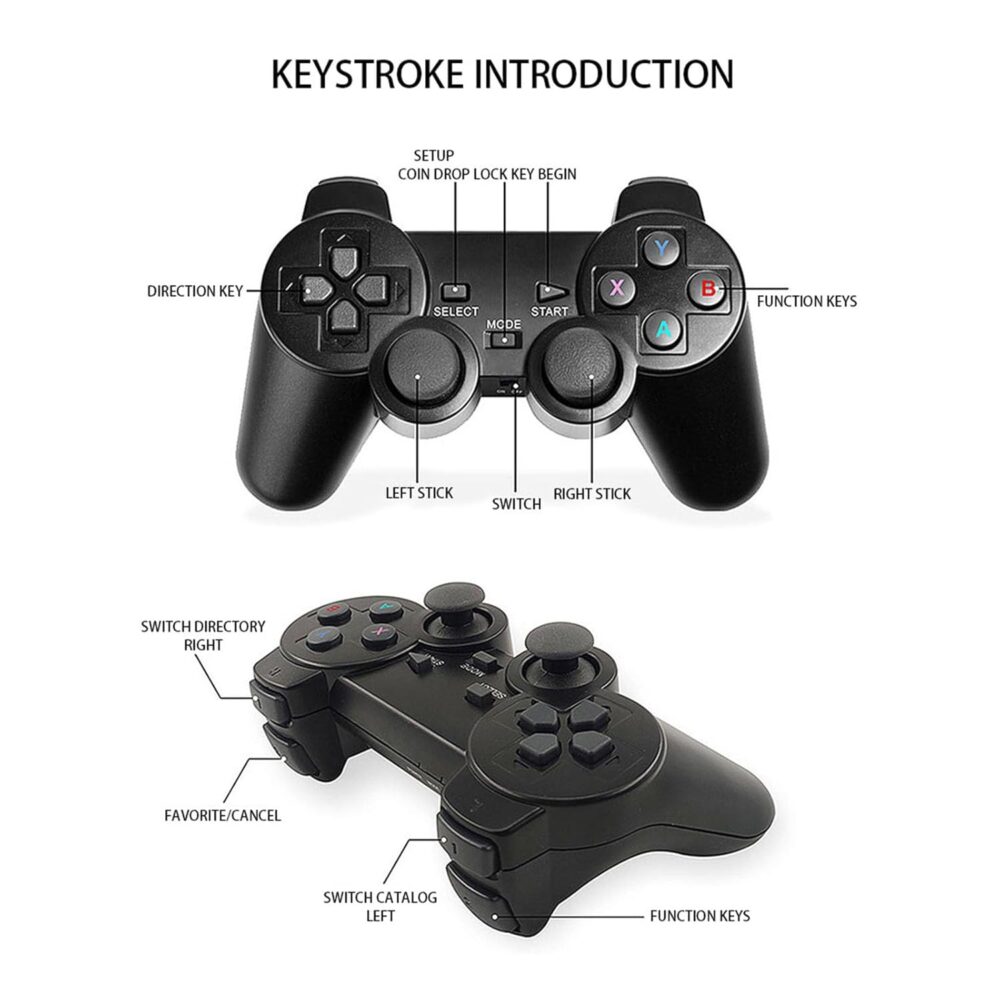 20,000+ Games Wireless Retro Game Console, 9 Emulators 4k Hdmi Output, Retro Video Game Stick with Built-in 2.4GHz Wireless Controller，Plug and Play for TV - Image 8
