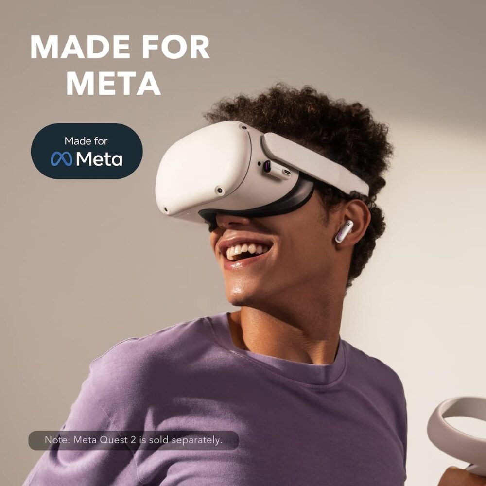 Soundcore VR P10 Gaming Earbuds-Low Latency, Meta Officially Co-branded, Dual Connection, 2.4GHz Wireless, USB-C Dongle Included-Compatible with Meta Quest 2, Steam Deck, PS4, PS5, PC, Switch - Image 3