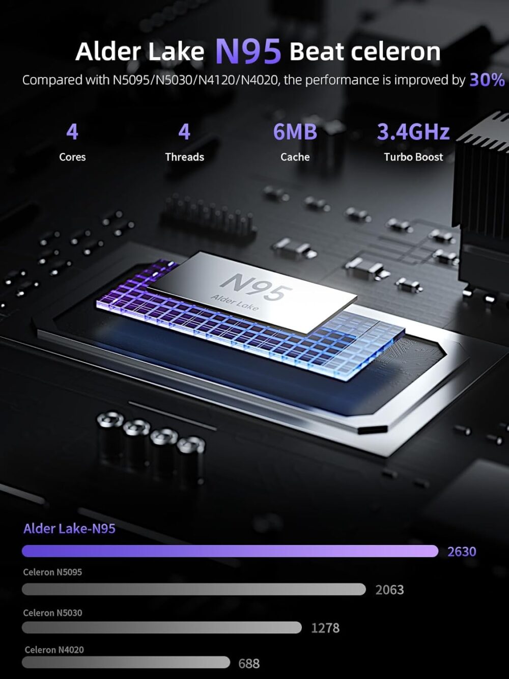 ACEMAGIC 2025 Laptop, Laptop Computer with Intel Quad-Core Processor(Up to 3.4GHz), 16GB DDR4 512GB SSD, Windows 11 Laptop, 15.6" IPS 1080P, Metal Shell, USB3.2, Long Battery Life - Image 3