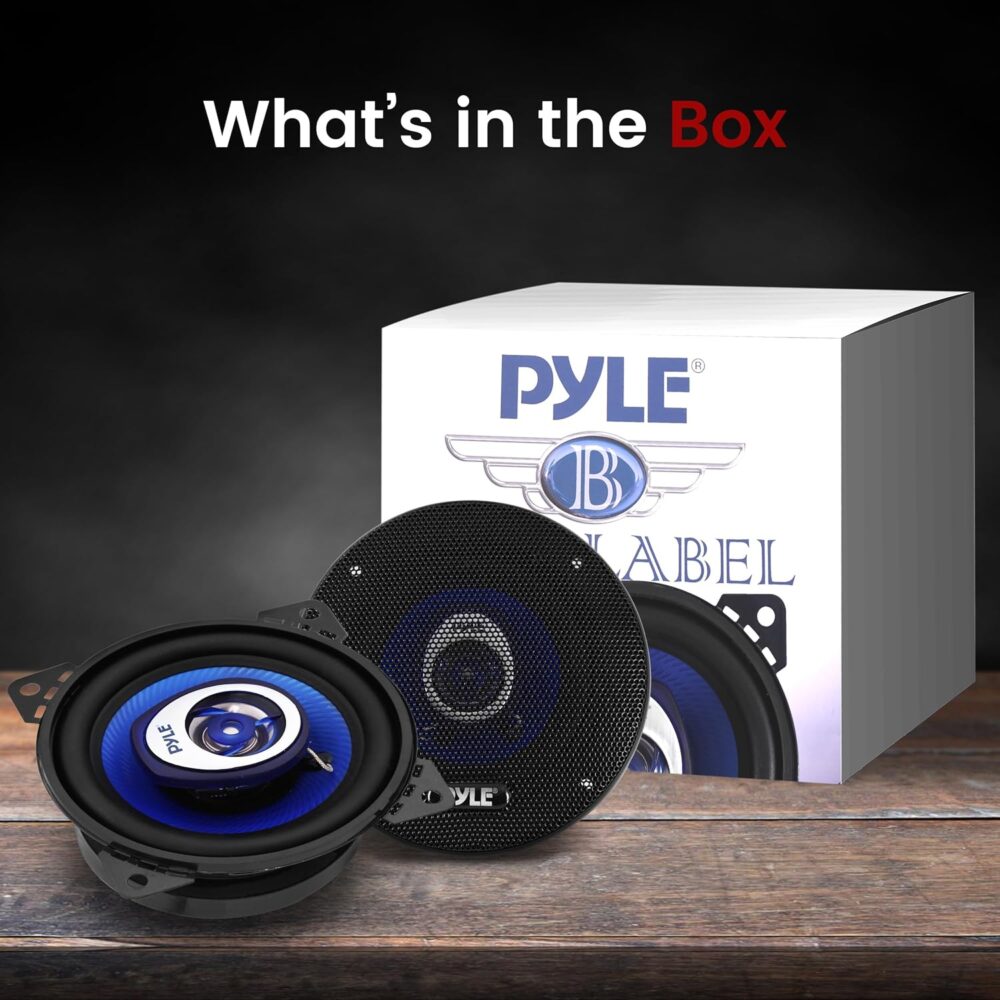 Pyle 6.5" Three-Way Sound Speaker System-180 W RMS/360W Power Handling w/4 Ohm Impedance and 3/4'' Piezo Tweeter for Car Component Stereo,Round Shaped Pro Full Range Triaxial Loud Audio -PL63BL,Blue - Image 3