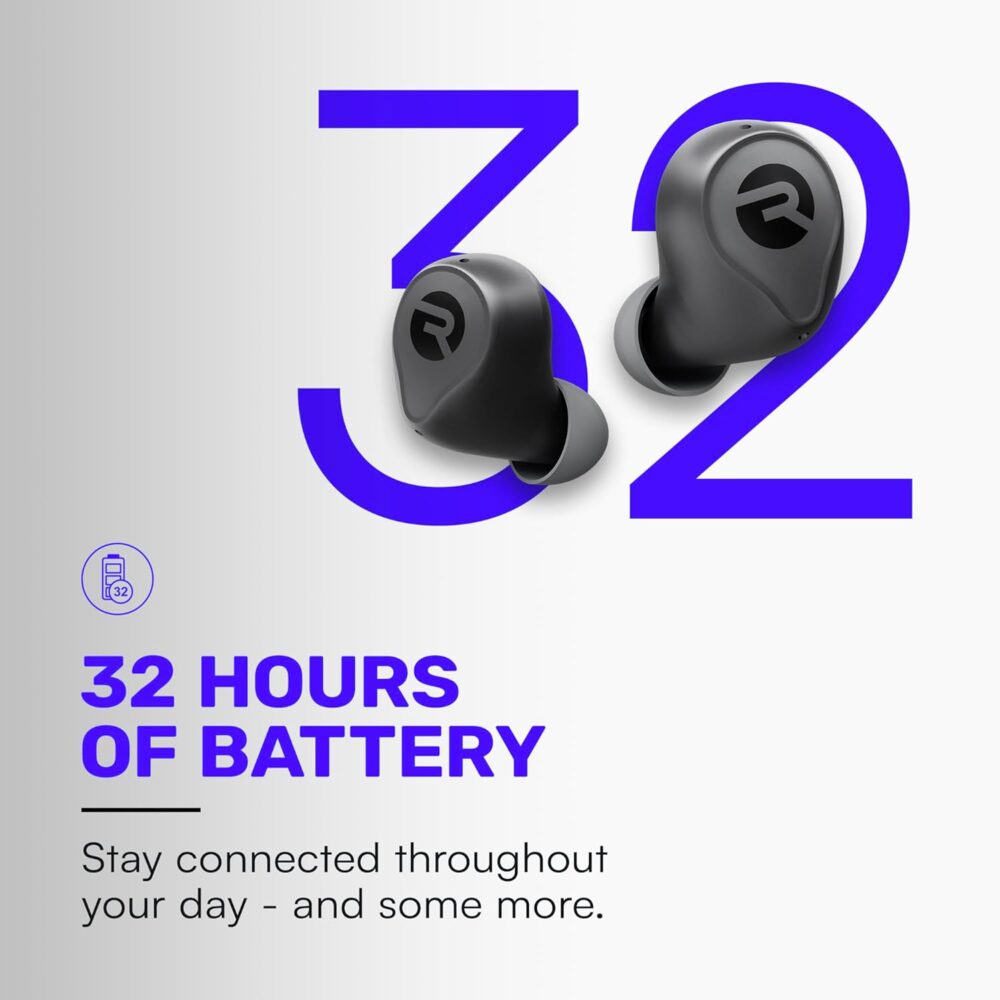 Raycon Everyday Earbuds (2024 Edition) - Bluetooth True Wireless in-Ear Buds with 32 Hours Playtime, Multpoint Technology, Extreme Comfort, and Active Noise Cancellation (Carbon Black) - Image 3