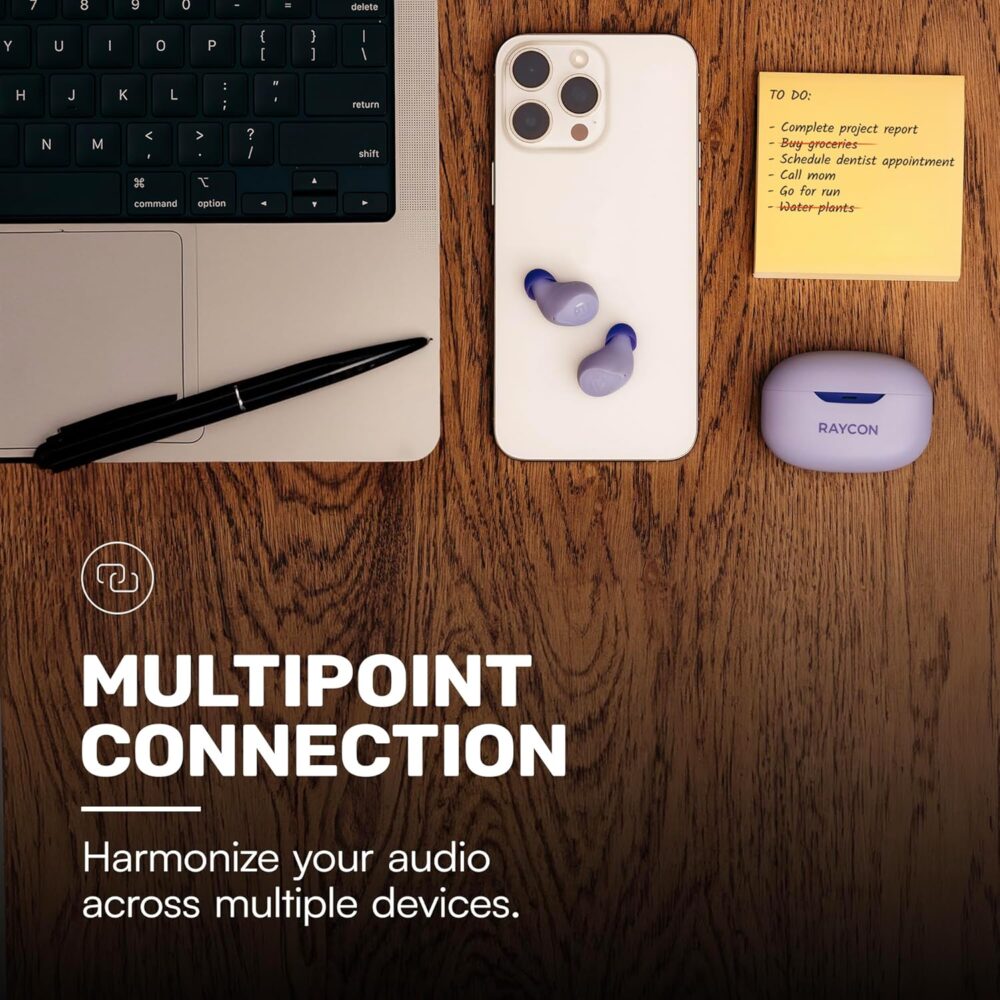 Raycon Everyday Earbuds (2024 Edition) - Bluetooth True Wireless in-Ear Buds with 32 Hours Playtime, Multpoint Technology, Extreme Comfort, and Active Noise Cancellation (Carbon Black) - Image 6