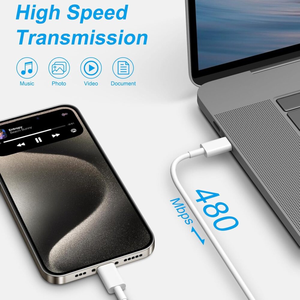 iPhone 16 15 Charger Fast Charging 10Ft - 2 Pack 20W USB C Wall Charger Block and Type C to C Cable Compatible with iPhone 16/16 Pro/16 Pro Max/iPhone 15, iPad Pro, Air 5/4, iPad 10/Mini 6 - Image 6