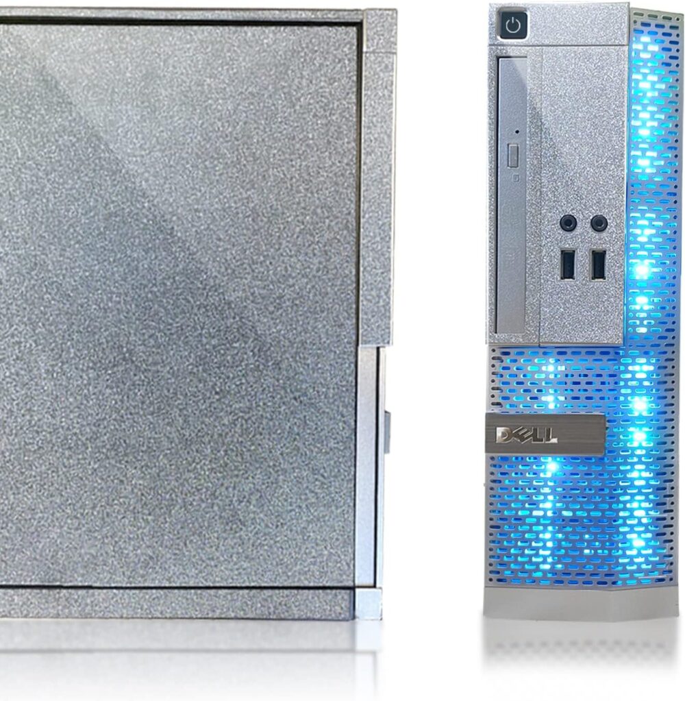 Dell PC Treasure Box RGB Desktop Computer Intel Quad Core I5 up to 3.6G, 16G, 512G SSD, WiFi & Bluetooth, RGB Gaming PC Keyboard & Mouse, DVD, Windows 10 Pro (Renewed) (Moonlight Silver) - Image 3