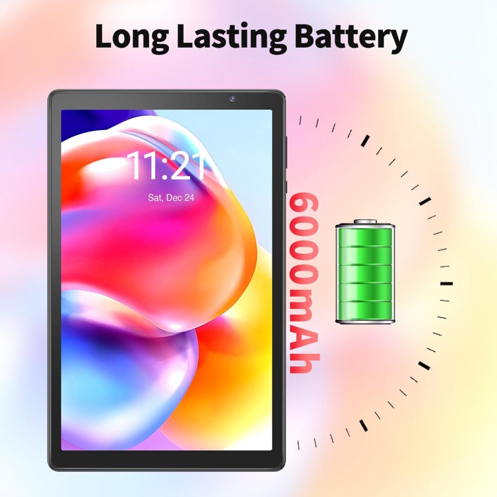 Tablet 10 inch Android Tablets with 2GB RAM, 32GB ROM, 512GB Expandable, Quad-Core,1280 * 800 HD IPS, 2MP + 8MP Dual Camera, Wi-Fi, Stable Tablet with 6000mAh Battery - Image 6