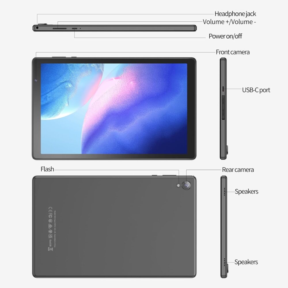 Tablet 10 inch Android Tablets with 2GB RAM, 32GB ROM, 512GB Expandable, Quad-Core,1280 * 800 HD IPS, 2MP + 8MP Dual Camera, Wi-Fi, Stable Tablet with 6000mAh Battery - Image 7