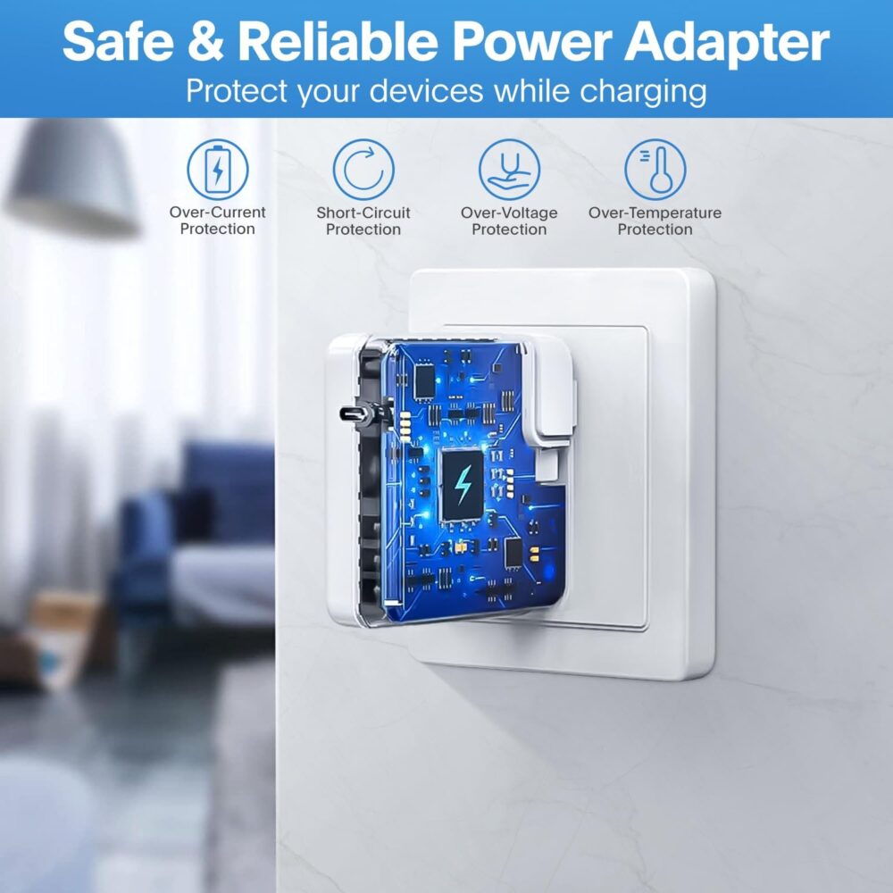 Mac Book Pro Charger - 118W USB C Charger Fast Charger Compatible with MacBook pro/Air, M1 M2 M3 M4, ipad Pro, Samsung Galaxy and All USB C Device, Include Charge Cable - Image 5