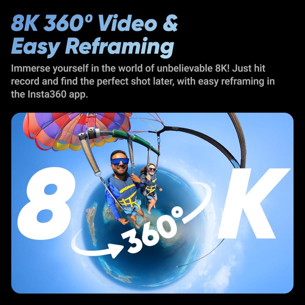 Insta360 X4 Motorcycle Bundle- 8K Waterproof 360 Action Camera, 4K Wide-Angle Video, Invisible Selfie Stick, Removable Lens Guards, 135 Min Battery Life, AI Editing, Stabilization, No Micro SD Card - Image 3