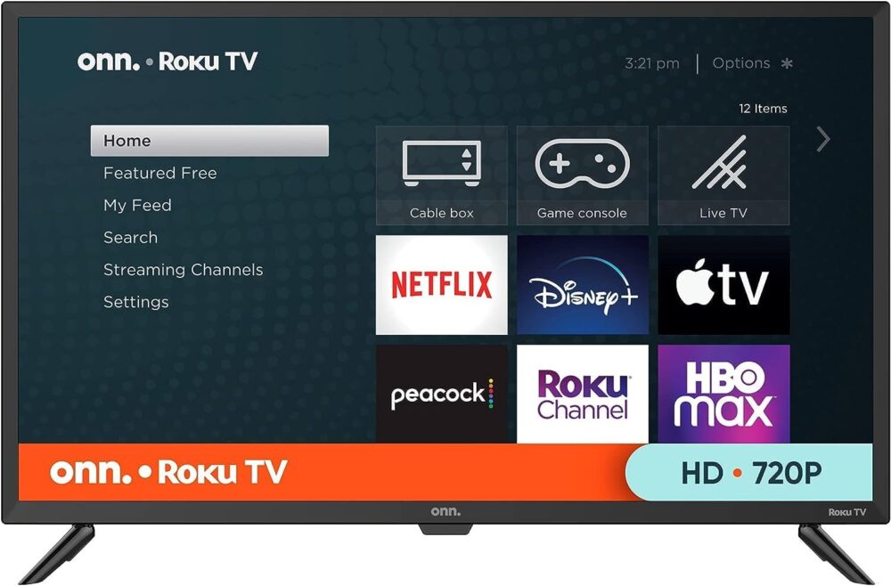ONN 32-inch Roku Smart TV LED + Free Wall Mount with Wi-Fi Connectivity and Mobile App | Flat Screen TV Compatible with Apple Home Kit | Alexa and Google Assistant (Renewed) - Image 3