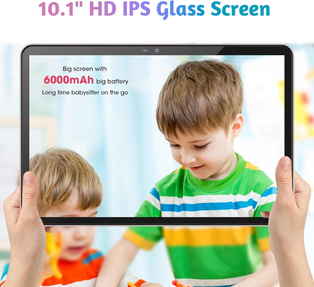 weelikeit 2025 Upgraded Kids Tablet, 10 Inch Android 14 Tablet for Kids, 8GB (4+4) RAM + 128GB Storage, 6000mAh Long Battery, Dual Cameras, Great Tablet for Toddlers, Case Included (Pink) - Image 4