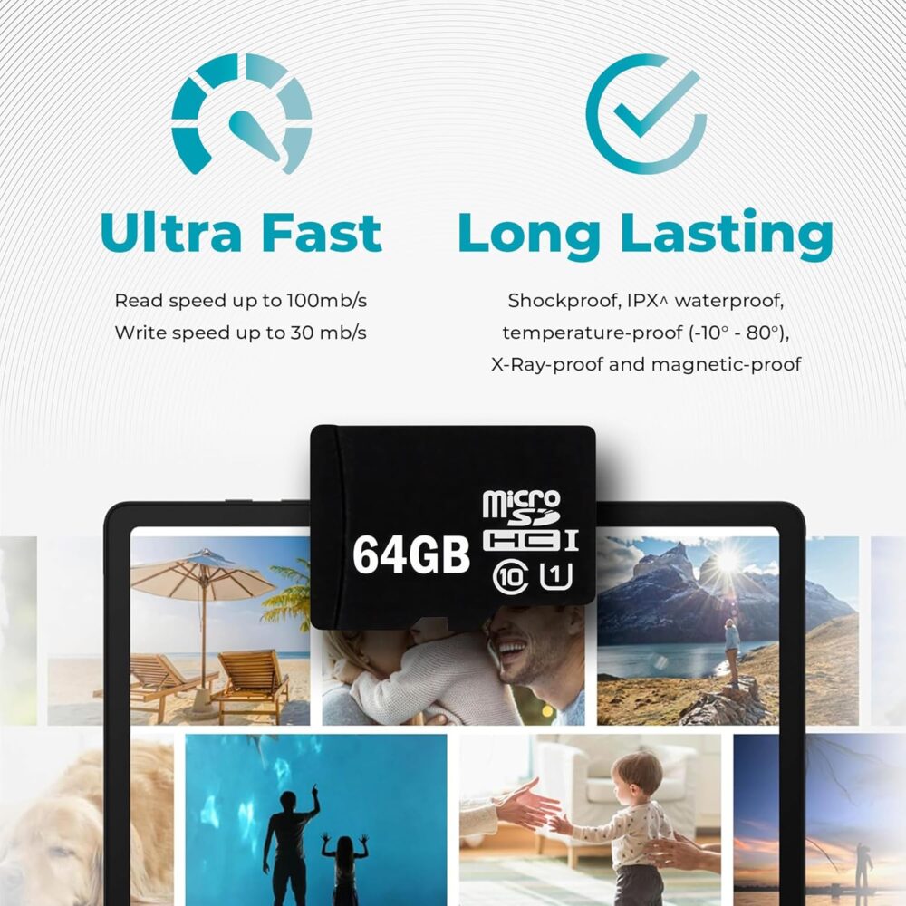 Samsung 2024 Galaxy Tab A9+ 11” 64GB | Android 13 WiFi Touchscreen International | Big Screen, Quad Speakers, Slim | Tablet Bundle - Hard Back Trifold Stand Case + 64GB SD Card (Grey) | MdTec - Image 3