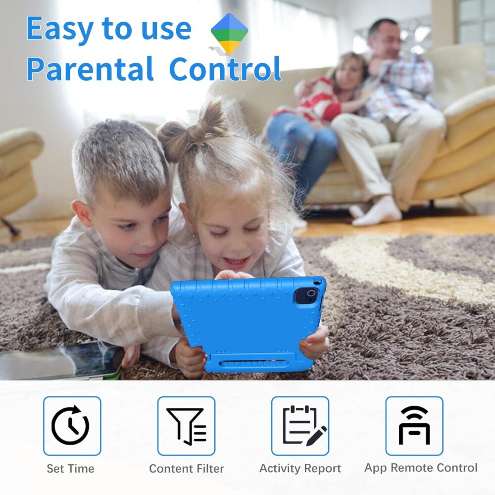 Tablet for Kids, 10 Inch Kids Tablet Android 13, 4GB+64GB, Octa-Core, WiFi 6, Big Battery, Kids Space, Parental Control 1280 * 800 HD Display Blue - Image 5