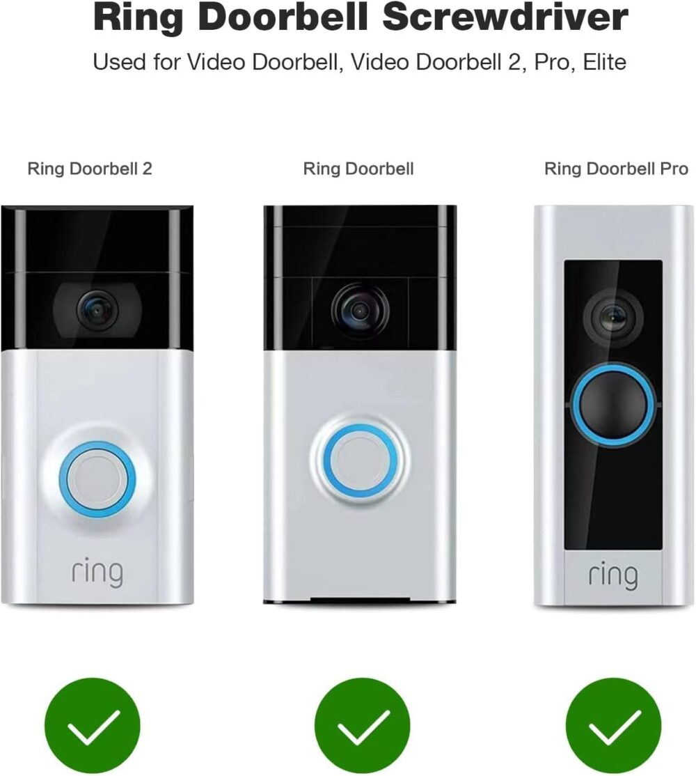 Ring Screwdriver Bit Set for Battery and Wifi Access - Fits All Ring Video Doorbell Models (Blue) - Image 4