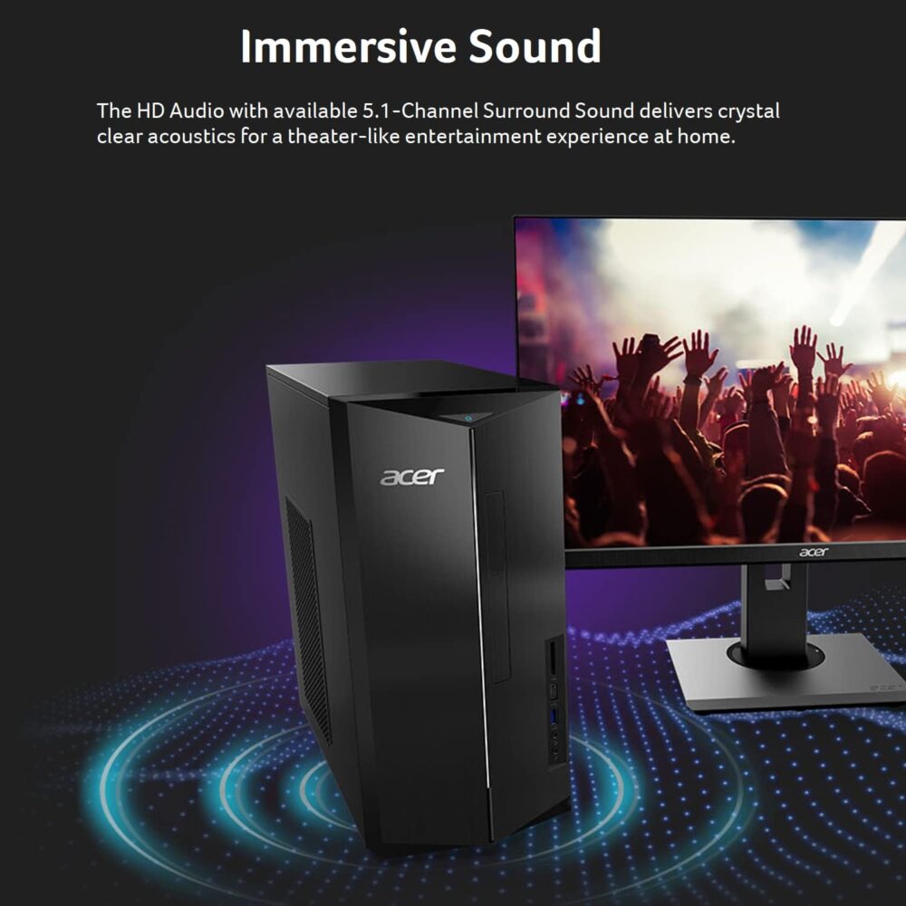 acer Aspire TC-1785-UA92 Desktop | Intel Core i5-14400 10-Core Processor | 8GB DDR5-5600 Memory | 512GB PCIe 4.0 NVMe SSD | SD Card Reader | Wi-Fi 6E | Windows 11 Home - Image 6