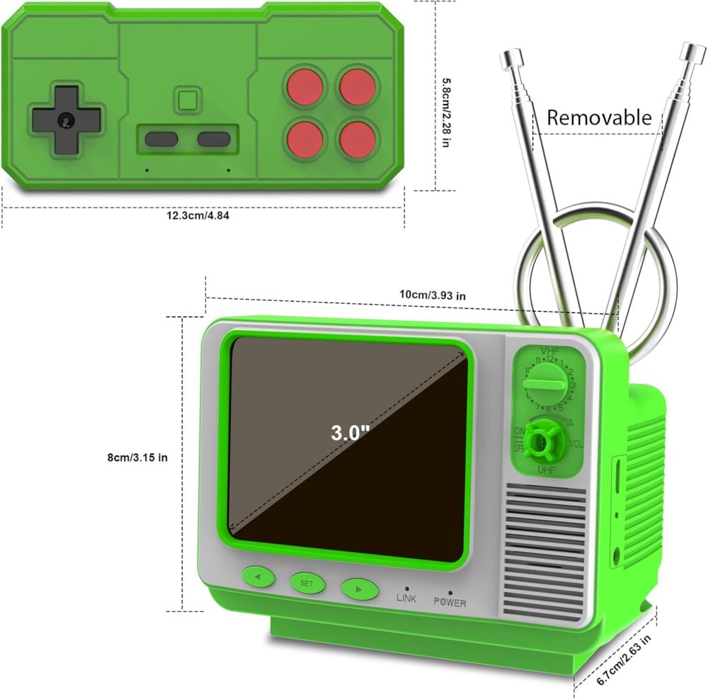 Handheld Game for Kids -Preloaded 168 Retro Video Games, Portable Gaming Player Support Two Players 3.0" LCD Screen, Mini TV Electronic Toy Gifts for Boys Girls - Image 7