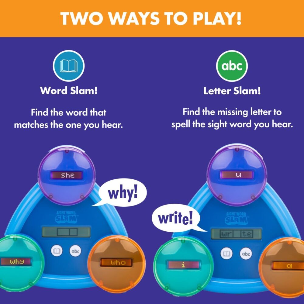 Educational Insights Sight Word Slam - Kindergarten Learning Activities, Electronic Sight Word Games, Flash Cards for Kids, Classroom Toys & Resources, Learn to Read CVC Words, Gifts for Kids Ages 5+ - Image 4