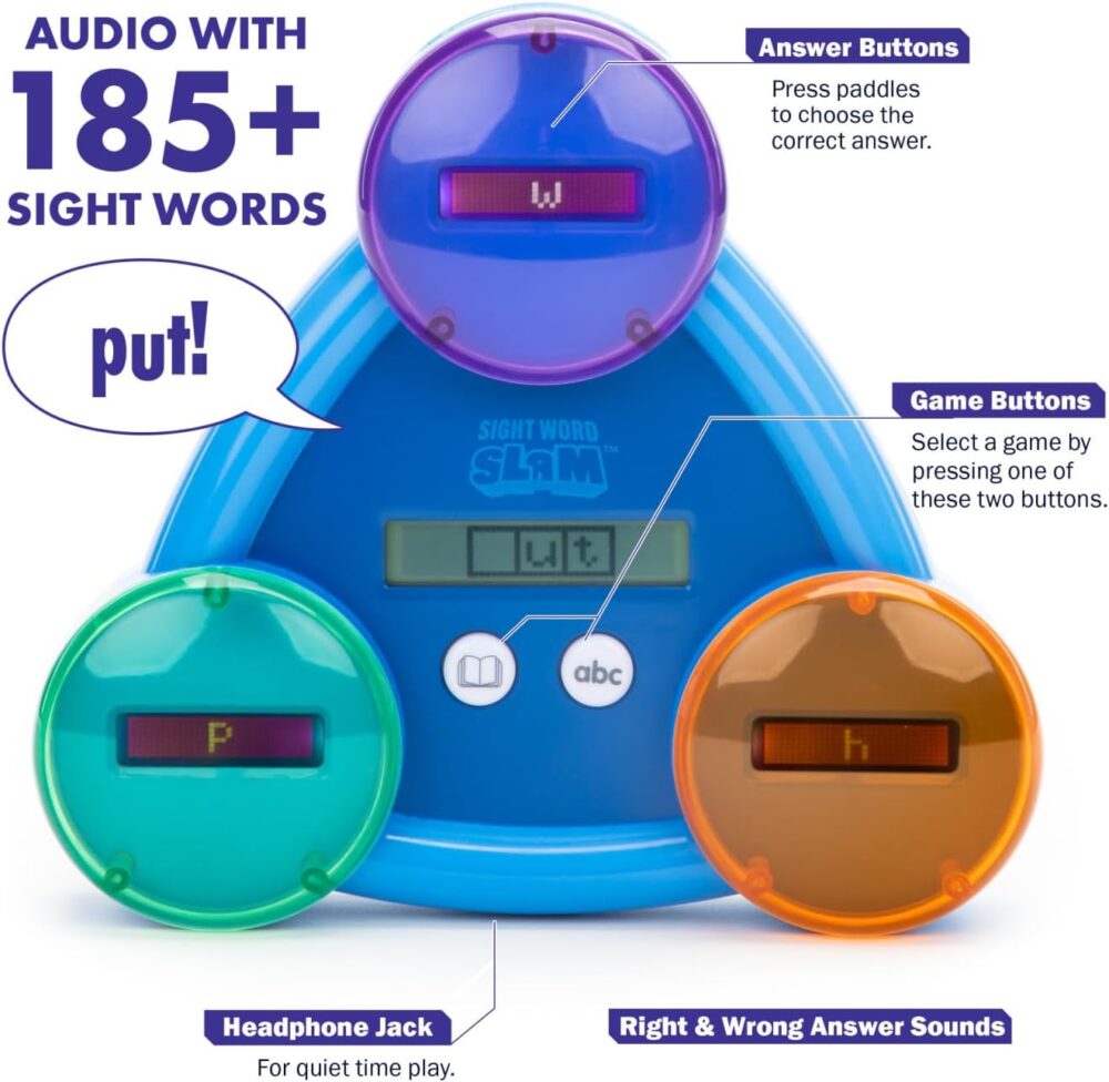 Educational Insights Sight Word Slam - Kindergarten Learning Activities, Electronic Sight Word Games, Flash Cards for Kids, Classroom Toys & Resources, Learn to Read CVC Words, Gifts for Kids Ages 5+ - Image 6