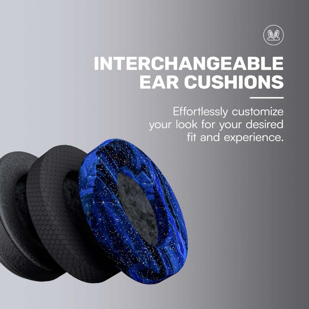 Raycon Fitness Headphones - Wireless Over-Ear-Headphones with 45 Hours of Battery, Active Noise Cancellation, Awareness Mode, 3 Quick Swap Ear Cushions, IPX4 Water Resistance (Black) - Image 5