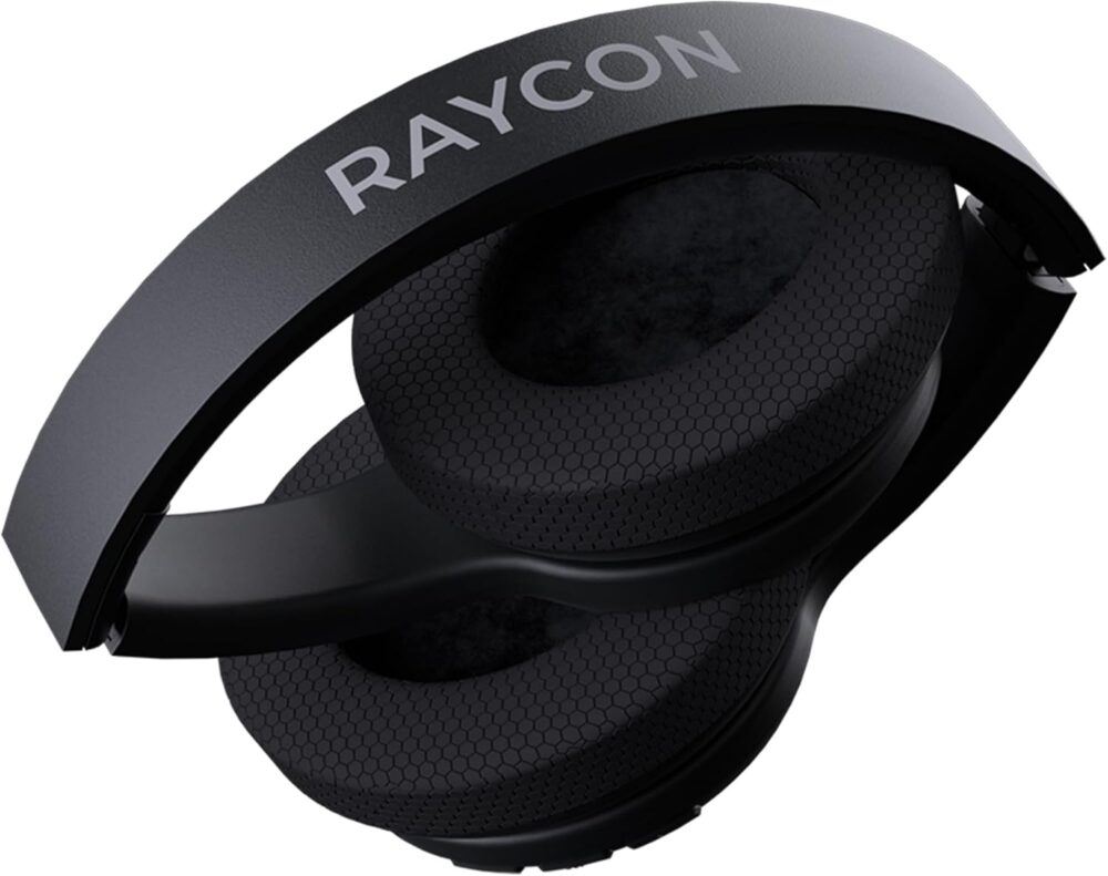 Raycon Fitness Headphones - Wireless Over-Ear-Headphones with 45 Hours of Battery, Active Noise Cancellation, Awareness Mode, 3 Quick Swap Ear Cushions, IPX4 Water Resistance (Black) - Image 7