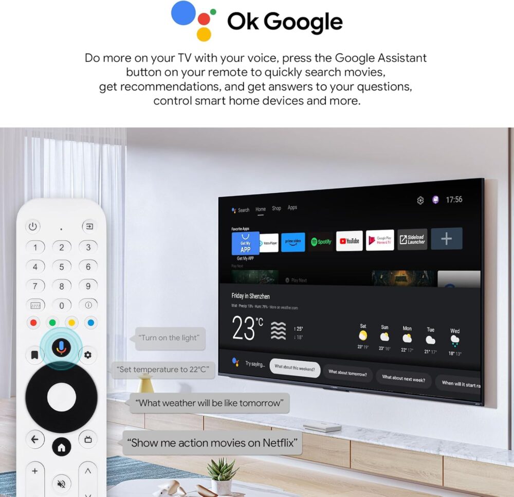 Android TV Box 11.0, MECOOL KM2 Plus Deluxe Smart TV Box 4GB 32GB Certification Netflix Google Assistant Dolby Atmos and Vision, Compatible with AV1 HDR 4K 2.4G 5.0G WiFi6 BT5.0 Amlogic S905X4 - Image 4