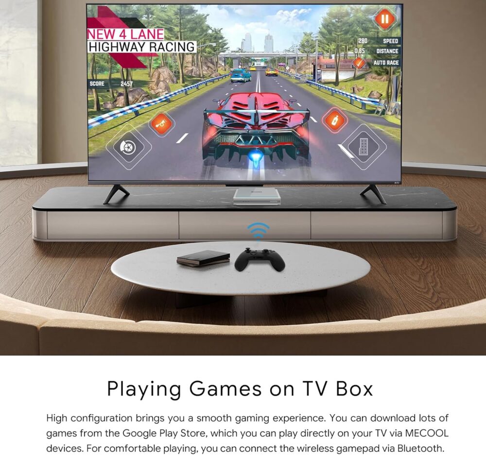 Android TV Box 11.0, MECOOL KM2 Plus Deluxe Smart TV Box 4GB 32GB Certification Netflix Google Assistant Dolby Atmos and Vision, Compatible with AV1 HDR 4K 2.4G 5.0G WiFi6 BT5.0 Amlogic S905X4 - Image 8