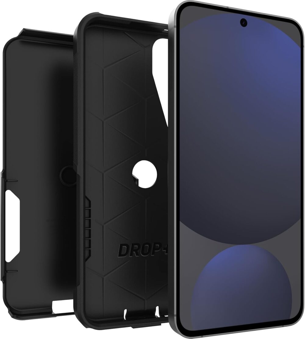 OtterBox Samsung Galaxy S24 FE Commuter Series Case - Black, Slim & Tough, Pocket-Friendly, with Port Protection - Image 4