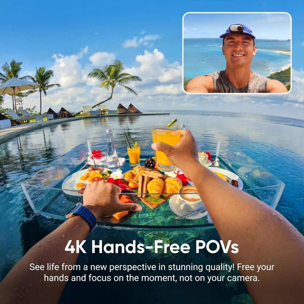 Insta360 GO 3S - 128 GB White 4K Tiny Portable Vlogging Camera, Hands-Free POVs, Mount Anywhere, Stabilization, 140 Min Battery Life, 10m Waterproof, Apple Find My, Pet POV - Image 4