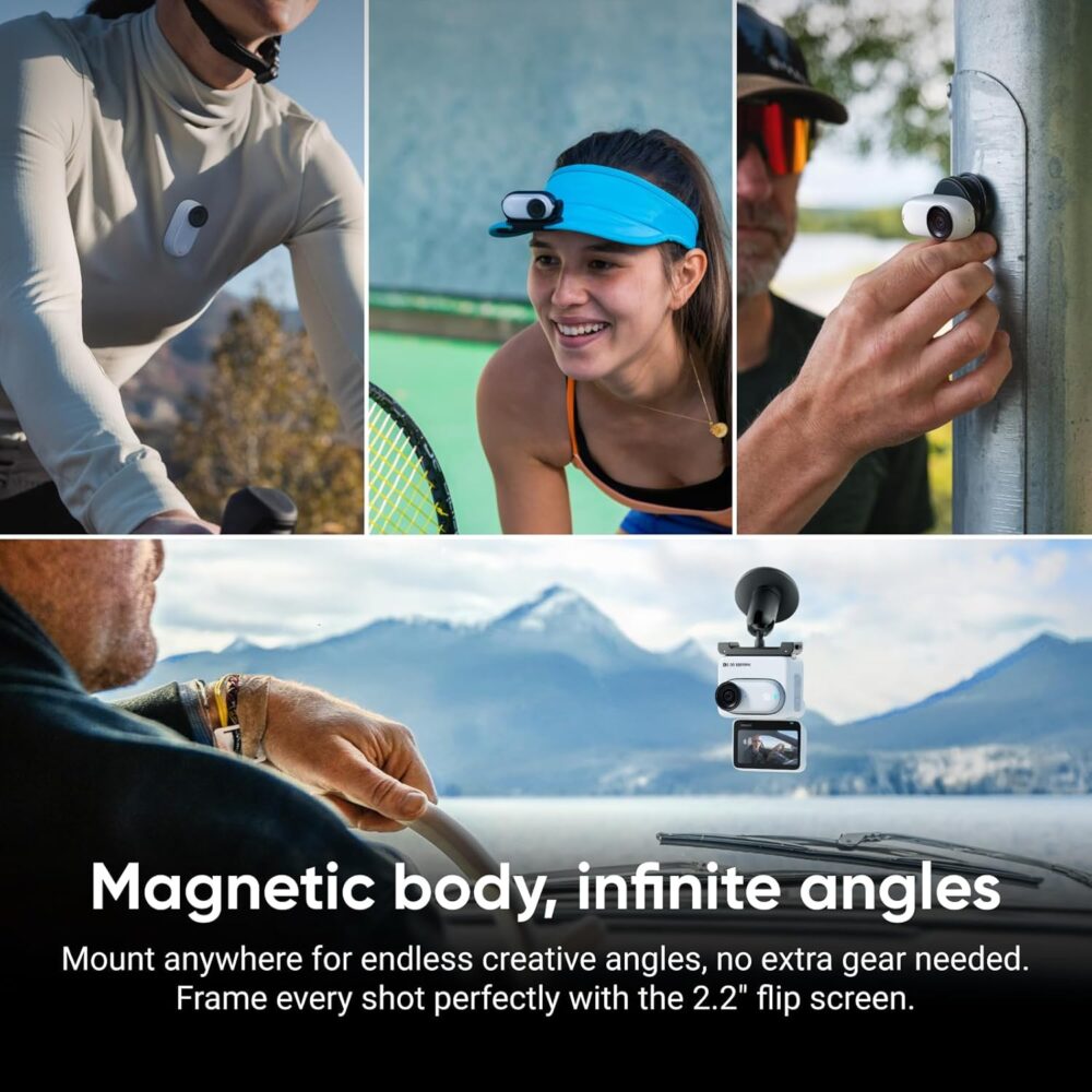 Insta360 GO 3S - 128 GB White 4K Tiny Portable Vlogging Camera, Hands-Free POVs, Mount Anywhere, Stabilization, 140 Min Battery Life, 10m Waterproof, Apple Find My, Pet POV - Image 5