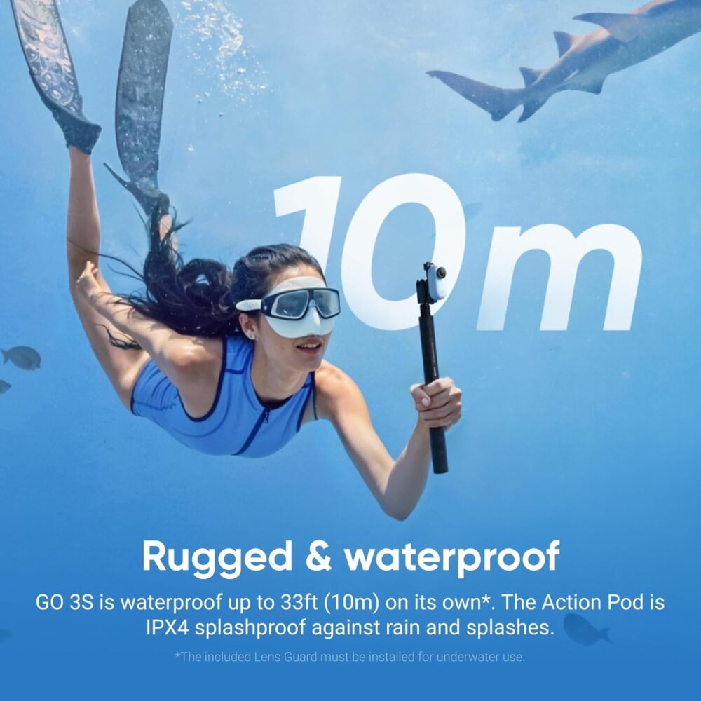 Insta360 GO 3S - 128 GB White 4K Tiny Portable Vlogging Camera, Hands-Free POVs, Mount Anywhere, Stabilization, 140 Min Battery Life, 10m Waterproof, Apple Find My, Pet POV - Image 7