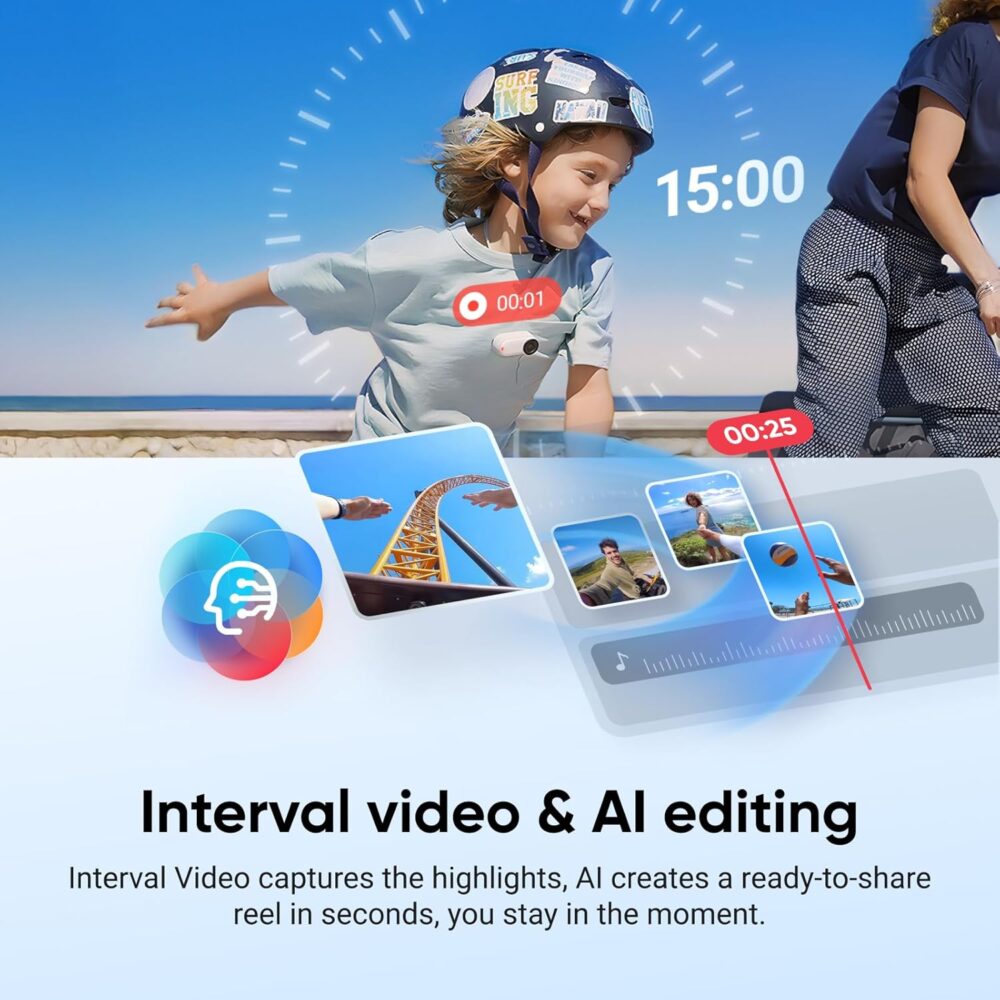 Insta360 GO 3S - 128 GB White 4K Tiny Portable Vlogging Camera, Hands-Free POVs, Mount Anywhere, Stabilization, 140 Min Battery Life, 10m Waterproof, Apple Find My, Pet POV - Image 8