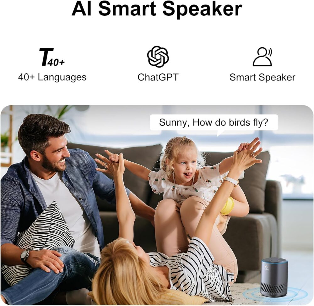 AI Smart Speaker with ChatGPT & Alexa, Dual AI Assistants, Tarot Reading, Language Learning, Smart Home Control, Privacy Protection - Image 4