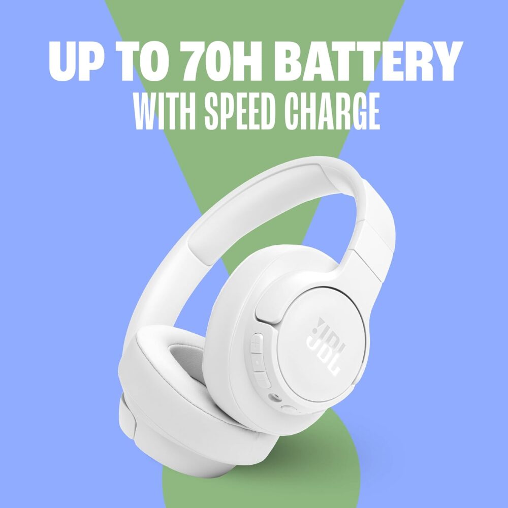 JBL Tune 770NC - Adaptive Noise Cancelling with Smart Ambient Wireless Over-Ear Headphones, Bluetooth 5.3, Up to 70H Battery Life with Speed Charge, Lightweight (Black) (Renewed) - Image 4