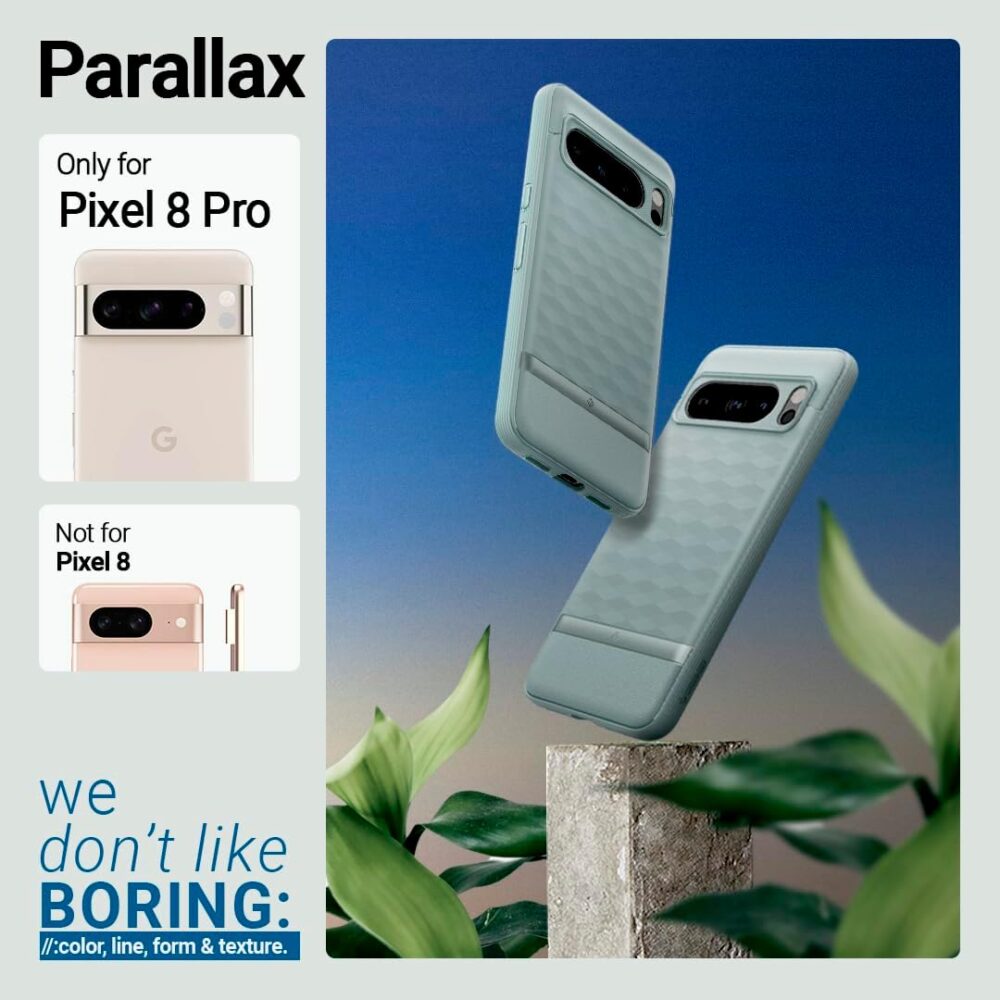 Caseology Parallax for Google Pixel 8 Pro Case 5G [3D Ergonomic Design](2023) - Sage Green - Image 3