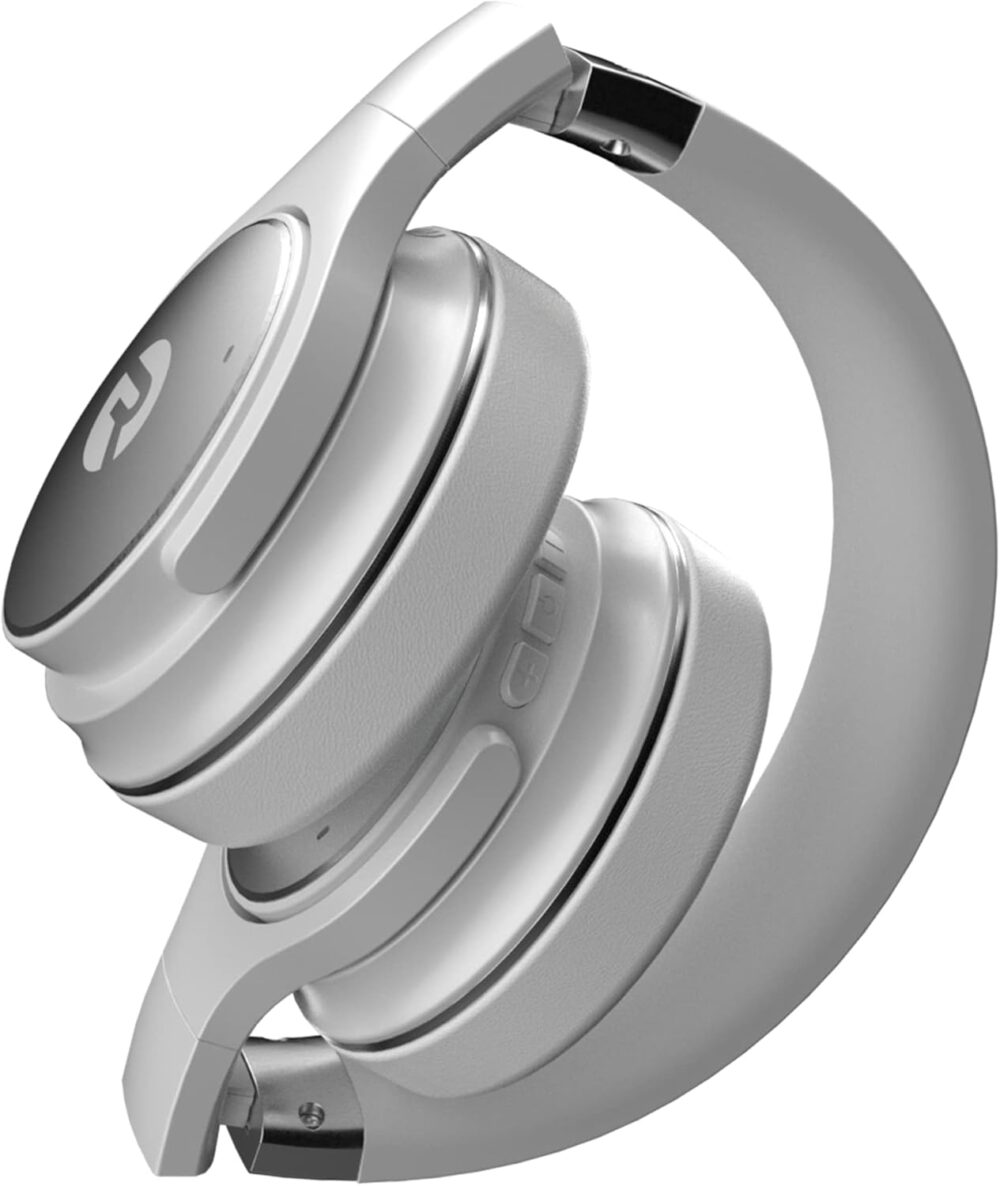 Raycon Everyday Wireless Bluetooth Over Ear Headphones, with Active Noise Cancelling, Awareness Mode and Built in Microphone, IPX 4 Water Resistance, 38 Hours of Battery Life (Frost White) - Image 4