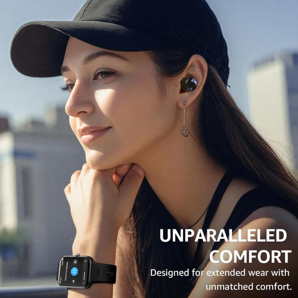 TOZO T6 Wireless Earbuds, Bluetooth 5.3 Ear Buds, Stereo Sound in Ear Headphones, 50 Hours Playtime, Wireless Charging Case, APP Customizable EQs, IPX8 Waterproof Earphones - Image 8