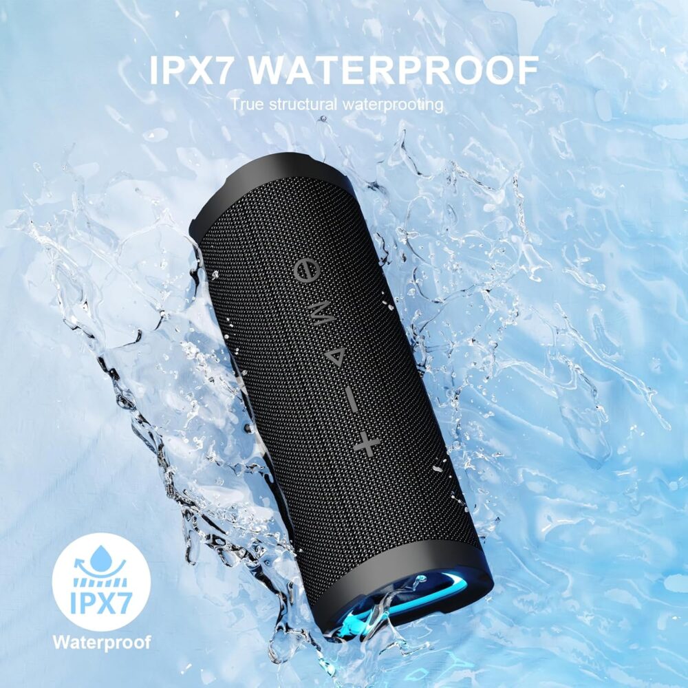 Vanzon Bluetooth Speakers, V40 Portable Wireless Speaker V5.0 with 24W Loud Stereo Sound, 24H Playtime, TWS & IPX7 Waterproof, Suitable for Travel, Home and Outdoors - Image 3