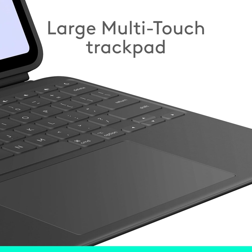 Logitech Combo Touch iPad Pro 13-inch (M4)(2024) Keyboard Case - Detachable Backlit Keyboard for iPad Pro 13, Kickstand, Multi-use Mode - Midnight Black - Image 5